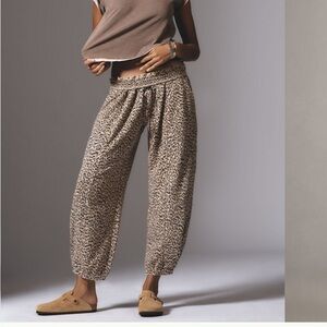 Anthropologie Daily Practice Zola Joggers Leopard